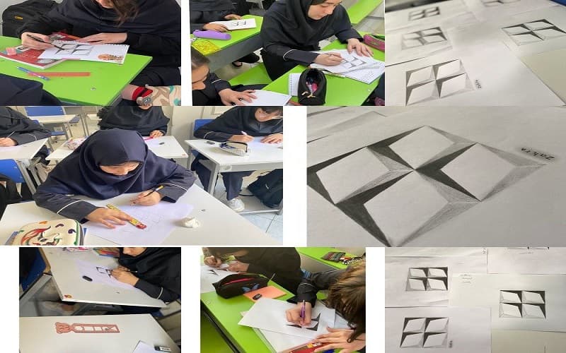 انجام طراحی سه بعدی با دانش آموزان هر سه پایه بعنوان آماده سازی برای انجام طراحی در جلسات آینده